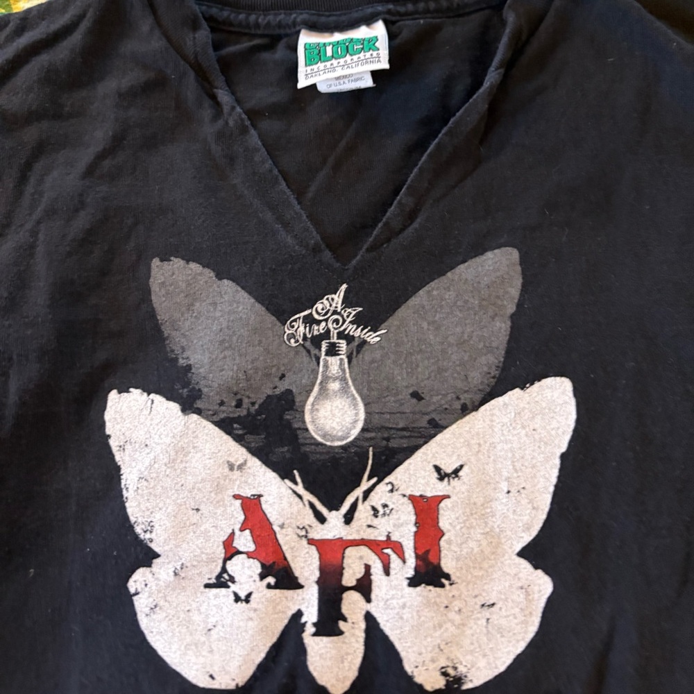 AFI VINTAGE Butterfly & Lightbulb T Shirt